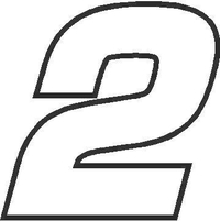 2 Race Number Euromode Bold Font Decal / Sticker