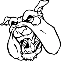 Bulldog Mascot Decal / Sticker