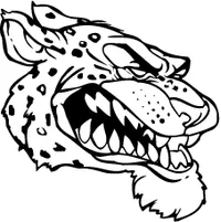 Cheetah Head Mascot Decal / Sticker
