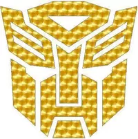 Gold Engine Turn Autobot 06 Decal / Sticker