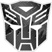Transformers Autobot Black Carbon Plate 3 Decal / Sticker