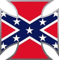 Confederate Flag Maltese Cross Decal / Sticker