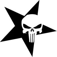 Punisher Star Decal / Sticker 115