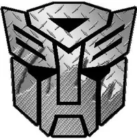 Transformers Autobot Silver Carbon Plate Decal / Sticker