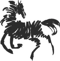 Scribble Horse Decal / Sticker