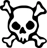 Skull and Cross Bones Decal / Sticker 18