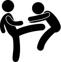 Karate Kick Decal / Sticker 01