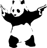 Bansky Panda Decal / Sticker 01