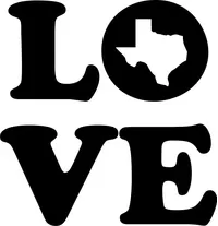 Love Texas Decal / Sticker 01