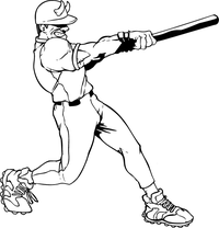 Baseball Devils Mascot Decal / Sticker Batting