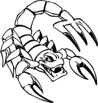 Scorpion Mascot Decal / Sticker