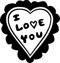 I love You Heart Decal / Sticker 12