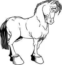 Horse Mascot Decal / Sticker