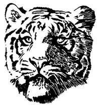 Tigers Mascot Decal / Sticker