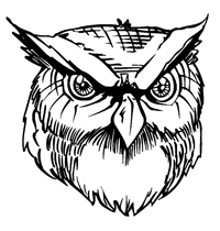 Owls Mascot Decal / Sticker 3