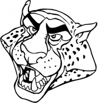 CUSTOM CHEETAH MASCOT DECALS AND CHEETAH MASCOT STICKERS