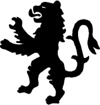 Rampant Lion Decal / Sticker 01