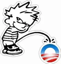 Z1 Pee On Obama Decal / Sticker 01