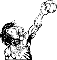 Lions Basketball Mascot Decal / Sticker
