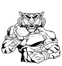 Tigers Track and Field Mascot Decal / Sticker