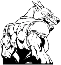 Wolves Mascot Decal / Sticker