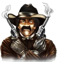 Smoking Guns Cowboy Decal / Sticker