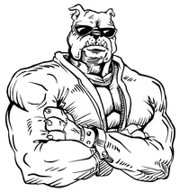 Bulldog Mascot Decal / Sticker 1
