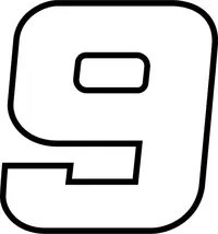 9 Race Number Decal / Sticker j