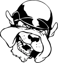 Baseball Bulldog Mascot Decal / Sticker