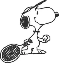 Tennis Snoopy Decal / Sticker 07