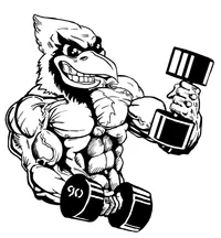 Weightlifting Cardinals Mascot Decal / Sticker 5