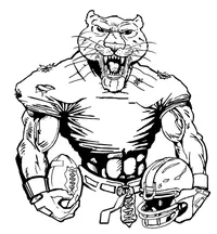 Football Cougars / Panthers Mascot Decal / Sticker 6