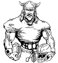 Football Vikings Mascot Decal / Sticker 5