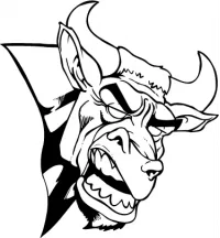 Custom BULLS Decals AND BULLS MASCOT Stickers Any Size & Color