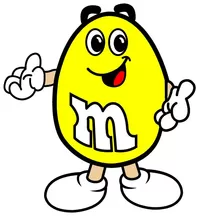 Yellow M&M Decal / Sticker 19