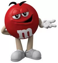 Red M&M Decal / Sticker 37