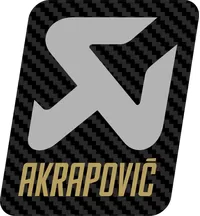 Gray and Gold Carbon Fiber Akrapovic Decal / Sticker 35