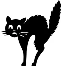 Scary Cat Decal / Sticker 6