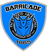 Barricade Police Shield Decal / Sticker 45