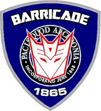 Barricade Police Shield Decal / Sticker