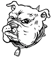 Bulldog Mascot Decal / Sticker 5