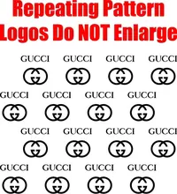 Gucci Step and Repeat Pattern Decal / Sticker 05