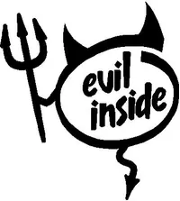 Evil Inside Devil Decal / Sticker