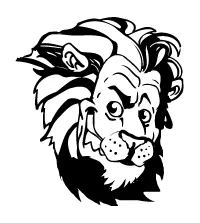 Lions Mascot Decal / Sticker 1J