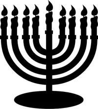 Menorah Decal / Sticker 02