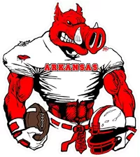 Football Arkansas Razorbacks Mascots Decal / Sticker 01