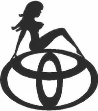 Girl on Toyota Logo Decal / Sticker