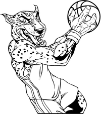 Basketball Jaguars Mascot Decal / Sticker