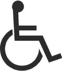 Handicapped Wheelchair Decal / Sticker 05