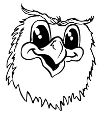 Owls Mascot Decal / Sticker 1